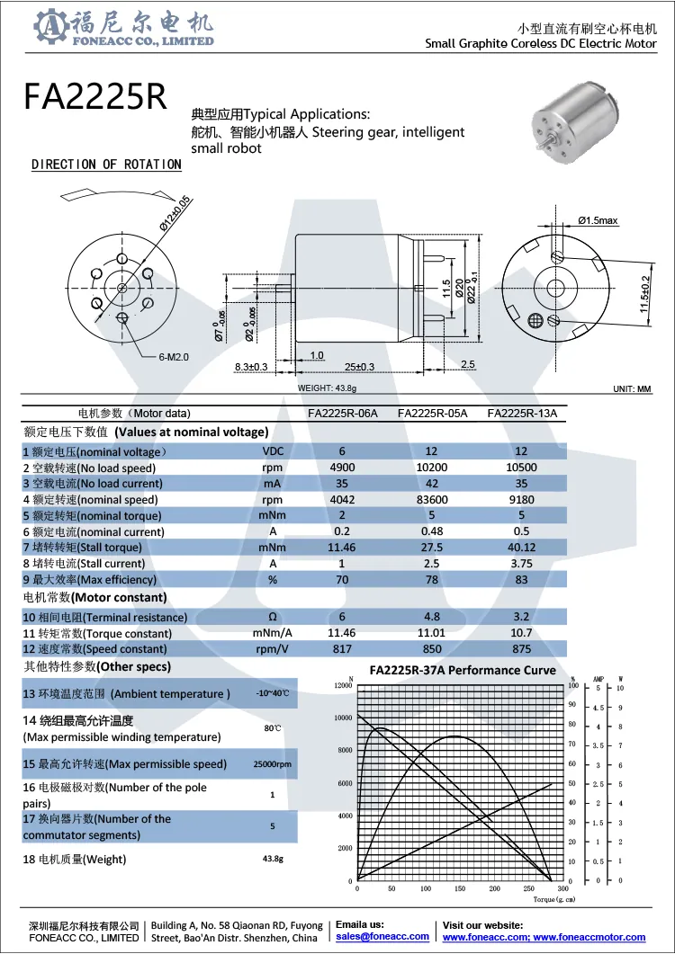 2225r25mmマイクロコアレスブラシDC電気モーター.webp