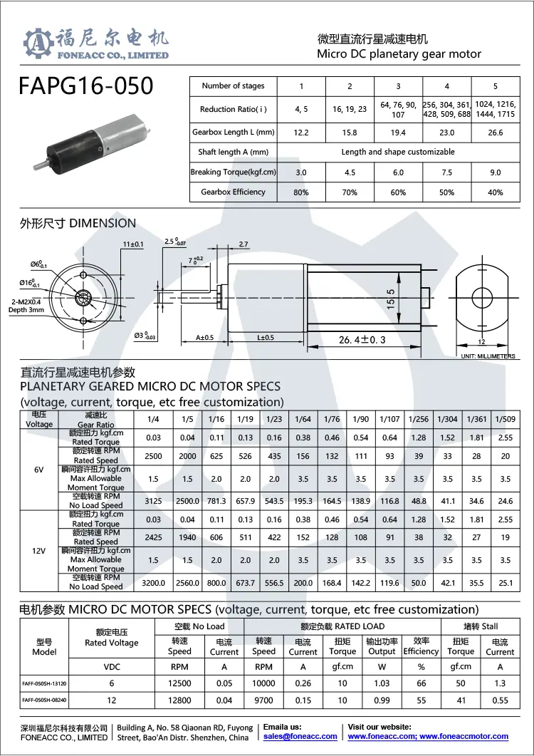 pg16-050 16mm小型遊星ギアヘッドDC電気モーター.webp
