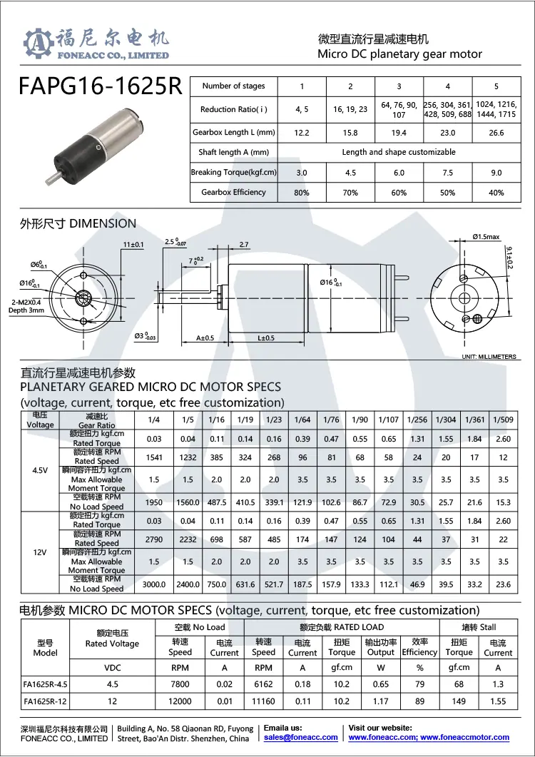 pg16-1625r 16mm小型遊星ギアヘッドDC電気モーター.webp